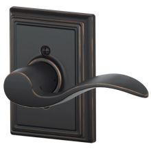Accent Right Handed Non-Turning One-Sided Dummy Door Lever with Decorative Addison Trim