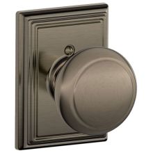 Andover Non-Turning One-Sided Dummy Door Knob with the Decorative Addison Rose