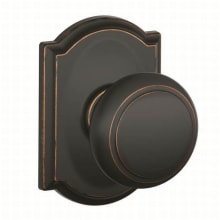 Andover Non-Turning One-Sided Dummy Door Knob with the Decorative Camelot Rose