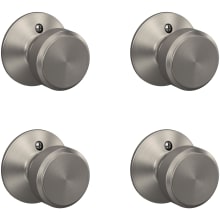 Bowery Non-Turning One-Sided Dummy Door Knob - Pack of 4