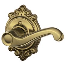Flair Right Handed Non-Turning One-Sided Dummy Door Lever with Decorative Brookshire Trim