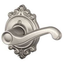 Flair Right Handed Non-Turning One-Sided Dummy Door Lever with Decorative Brookshire Trim