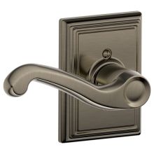 Flair Left Handed Non-Turning One-Sided Dummy Door Lever with Decorative Addison Trim