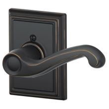 Flair Right Handed Non-Turning One-Sided Dummy Door Lever with Decorative Addison Trim