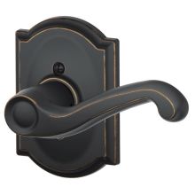 Flair Right Handed Non-Turning One-Sided Dummy Door Lever Set with Decorative Camelot Trim