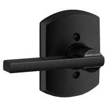 Latitude Non-Turning One-Sided Dummy Door Lever with Decorative Greenwich Trim