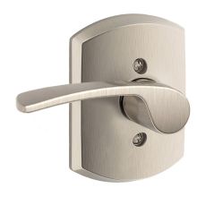 Merano Left Handed Non-Turning One-Sided Dummy Door Lever with Decorative Greenwich Trim