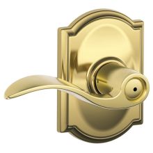 Accent Privacy Door Lever Set with Decorative Camelot Trim