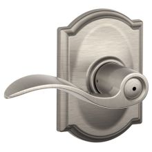 Accent Privacy Door Lever Set with Decorative Camelot Trim
