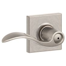 Accent Privacy Door Lever Set with Decorative Collins Trim