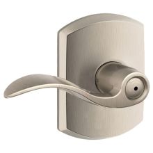 Accent Privacy Door Lever Set with Decorative Greenwich Trim