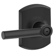 Broadway Privacy Door Lever Set with Decorative Greenwich Trim