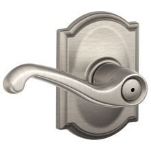 Flair Privacy Door Lever Set with Decorative Camelot Trim