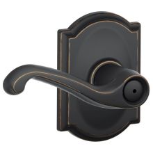 Flair Privacy Door Lever Set with Decorative Camelot Trim