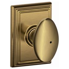 Siena Privacy Door Knob Set with Decorative Addison Trim