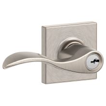 Accent Single Cylinder Keyed Entry Door Lever Set with Decorative Collins Trim