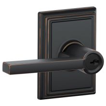 Latitude Single Cylinder Keyed Entry Door Lever Set with Decorative Addison Trim