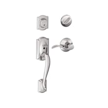 Camelot Left Handed Sectional Single Cylinder Keyed Entry Handleset with Accent Lever