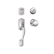 Camelot Sectional Single Cylinder Keyed Entry Handleset with Andover Knob