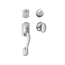 Camelot Sectional Single Cylinder Keyed Entry Handleset with Siena Knob