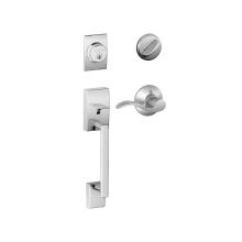 Century Left Handed Sectional Single Cylinder Keyed Entry Handleset with Accent Lever