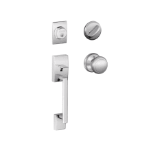 Century Sectional Single Cylinder Keyed Entry Handleset with Andover Knob