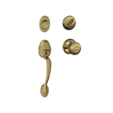 Plymouth Sectional Single Cylinder Keyed Entry Handleset with Georgian Knob