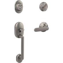 Remsen Sectional Single Cylinder Keyed Entry Handleset with Davlin Interior Lever