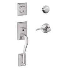 Addison Double Cylinder Handleset with Left Handed Interior Accent Lever from the F-Series