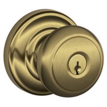 Andover Storeroom Door Knob Set with Decorative Andover Rose from the F-Series