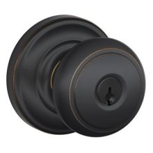Andover Storeroom Door Knob Set with Decorative Andover Rose from the F-Series