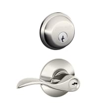 Accent Single Cylinder Keyed Entry Door Lever Set and Deadbolt Combo