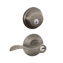 Accent Single Cylinder Keyed Entry Door Lever Set and Deadbolt Combo