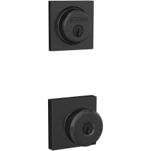 Bowery Single Cylinder Keyed Entry Knob Set and Collins Deadbolt Combo with Collins Rose