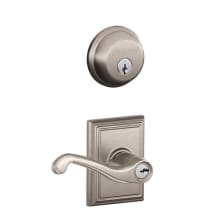 Flair Single Cylinder Keyed Entry Door Lever Set and Deadbolt Combo with Addison Rose