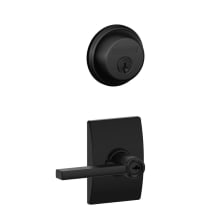 Latitude Single Cylinder Keyed Entry Door Lever Set and Deadbolt Combo with Century Rose