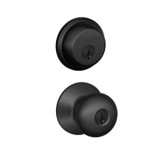 Plymouth Single Cylinder Keyed Entry Door Knob Set and Deadbolt Combo