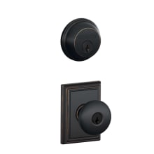 Plymouth Single Cylinder Keyed Entry Door Knob Set and Deadbolt Combo with Addison Rose