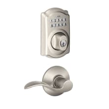 Camelot Single Cylinder Electronic Keypad Deadbolt with Passage Accent Lever