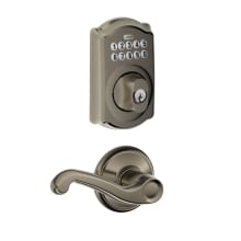 Camelot Single Cylinder Electronic Keypad Deadbolt with Passage Flair Lever