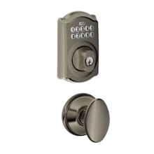 Camelot Single Cylinder Electronic Keypad Deadbolt with Passage Siena Knob