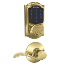 Connect Camelot Touchscreen Electronic Deadbolt with Z-Wave Plus Technology and Passage Accent Lever