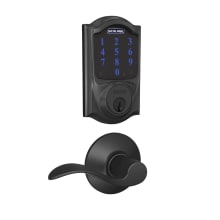 Connect Camelot Touchscreen Electronic Deadbolt with Z-Wave Plus Technology and Passage Accent Lever