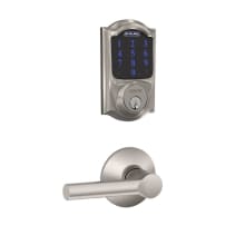 Connect Camelot Touchscreen Deadbolt with Built-in Alarm and Passage Broadway Lever