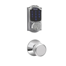 Connect Century Touchscreen Deadbolt with Built-in Alarm and Passage Bowery Knob