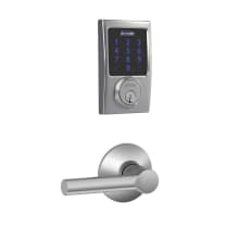 Connect Century Touchscreen Deadbolt with Built-in Alarm and Passage Broadway Lever