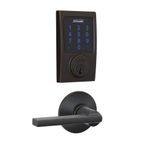 Connect Century Touchscreen Electronic Deadbolt with Z-Wave Plus Technology and Passage Latitude Lever
