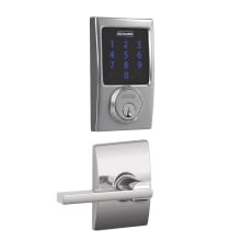 Connect Century Touchscreen Electronic Deadbolt with Z-Wave Plus Technology and Passage Latitude Lever and Decorative Century Trim