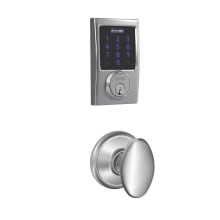 Connect Century Touchscreen Deadbolt with Built-in Alarm and Passage Siena Knob