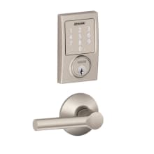 Sense Century Touchscreen Smart Deadbolt with Built-In Alarm and Passage Broadway Lever